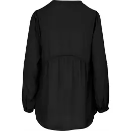Ladies Long Sleeve Candice Blouse Black Back